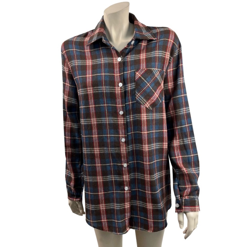 Adora‎ Plaid Flannel Button Down Shirt